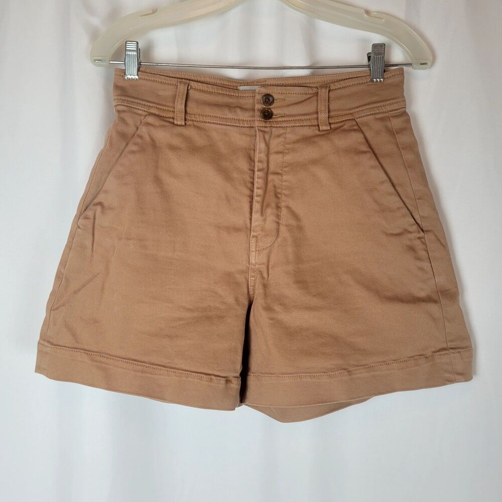 Everlane Shorts Womens 2 Brown Canvas A-line Casual